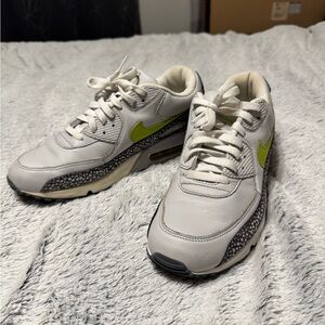 Nike Air Max White and Lime Sneakers